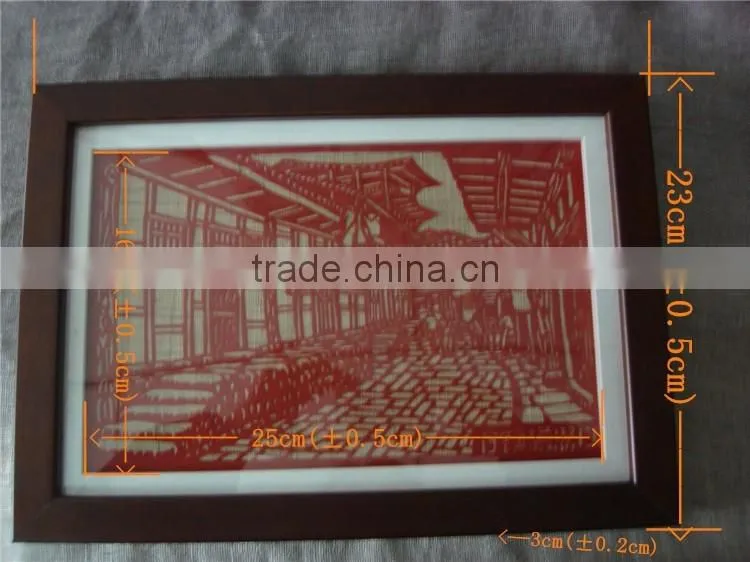 paper cutting framed painting for home decoration