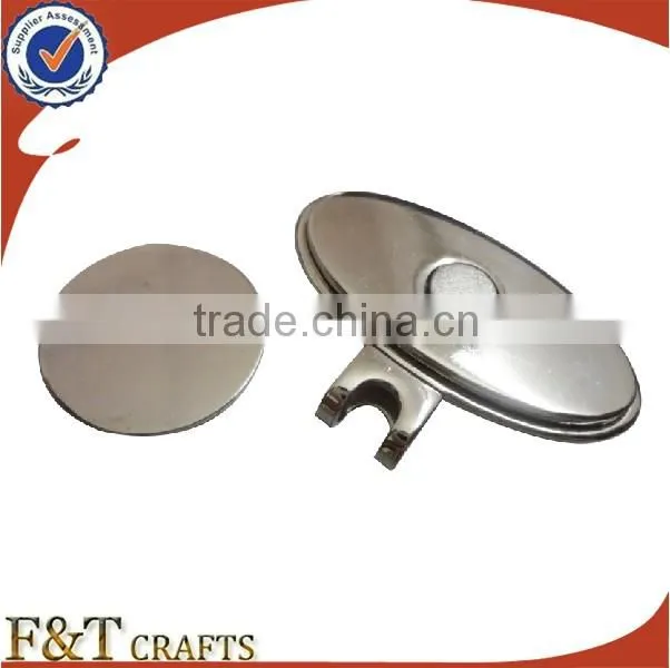 Zinc alloy palting nickle blank golf ball marker make in China