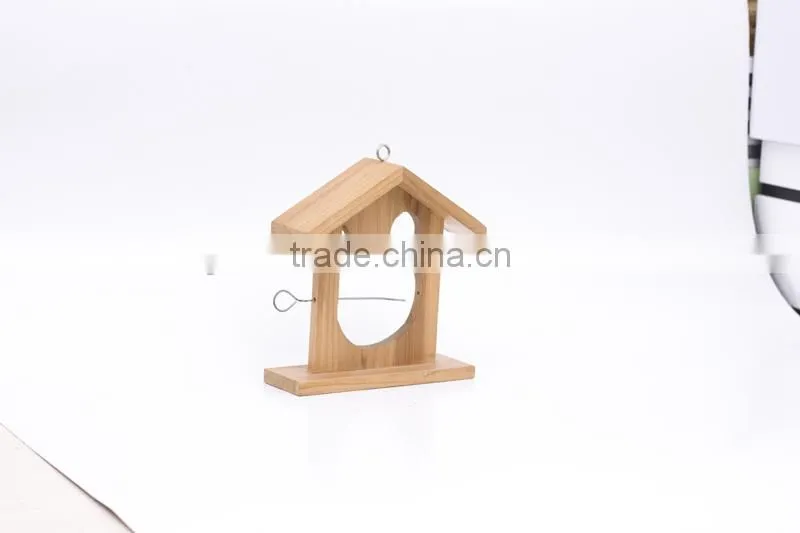 WOOD BIRD FEEDER SINGLE BIRD HOUSE