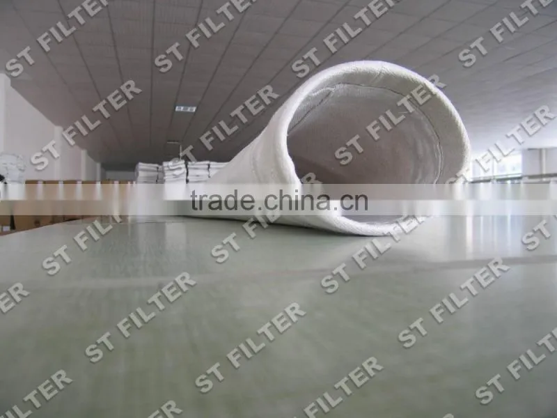 anti corrosion industrial filter bag for nonferrous metallurgy, fiberglass e ptfe membrane filter bag