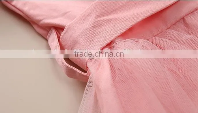 2015 hot sale children muslim girl dress cotton t shirt