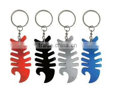 TC-462 Mini Aluminum/Metal Gecko Shape Bottle Opener With Keyring