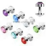 Fashion cone 316L Stainless steel skin diver body piercing jewelry