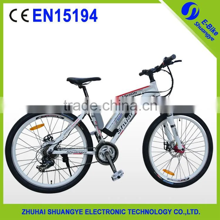 Shuangye 2015 new mountian bike full suspension carbon mountain bike electric bike