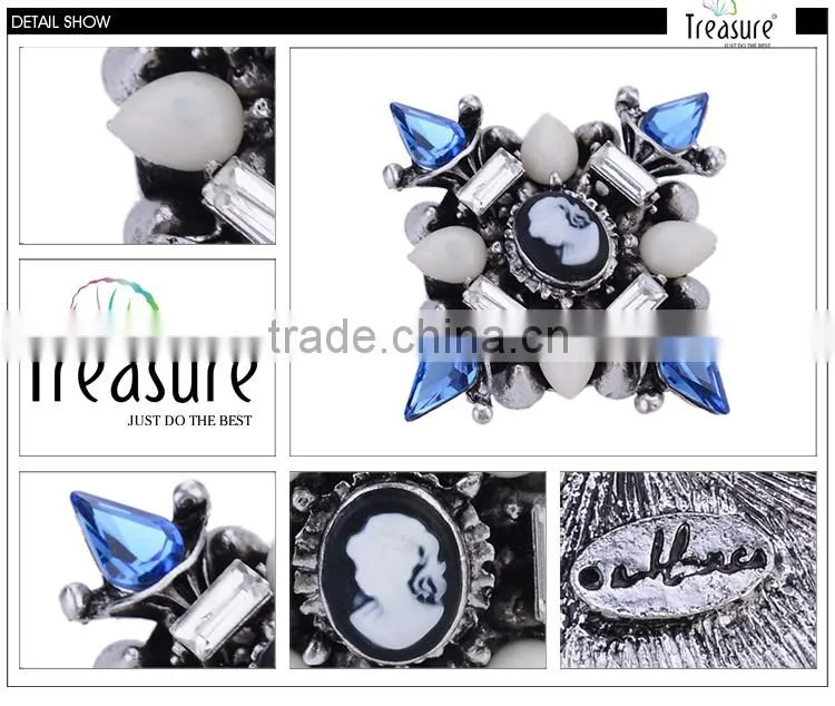 2015 new products New model with high quality artificial flower rhinestone brooch wholesale jewelry china