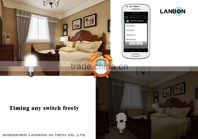 LANBON wifi smart switch for smart home, both Android and IOS control