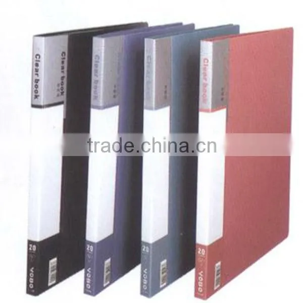 Factory clear plastic folder sheet protectors/file holder/pp folder with notepad