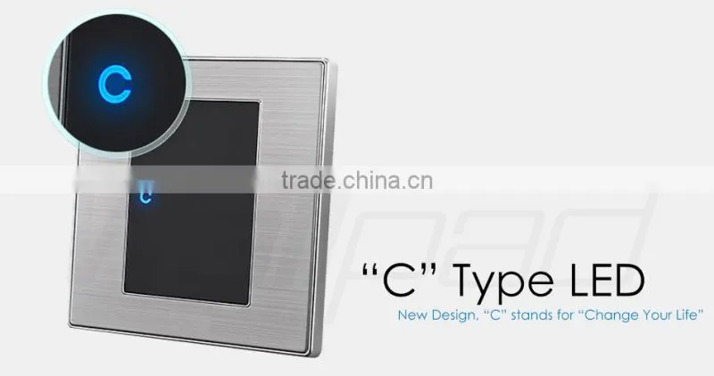 2015 China Hot Sale Wholesaler Wallpad Luxury Wall Light Switch Panel Network Computer COM Socket