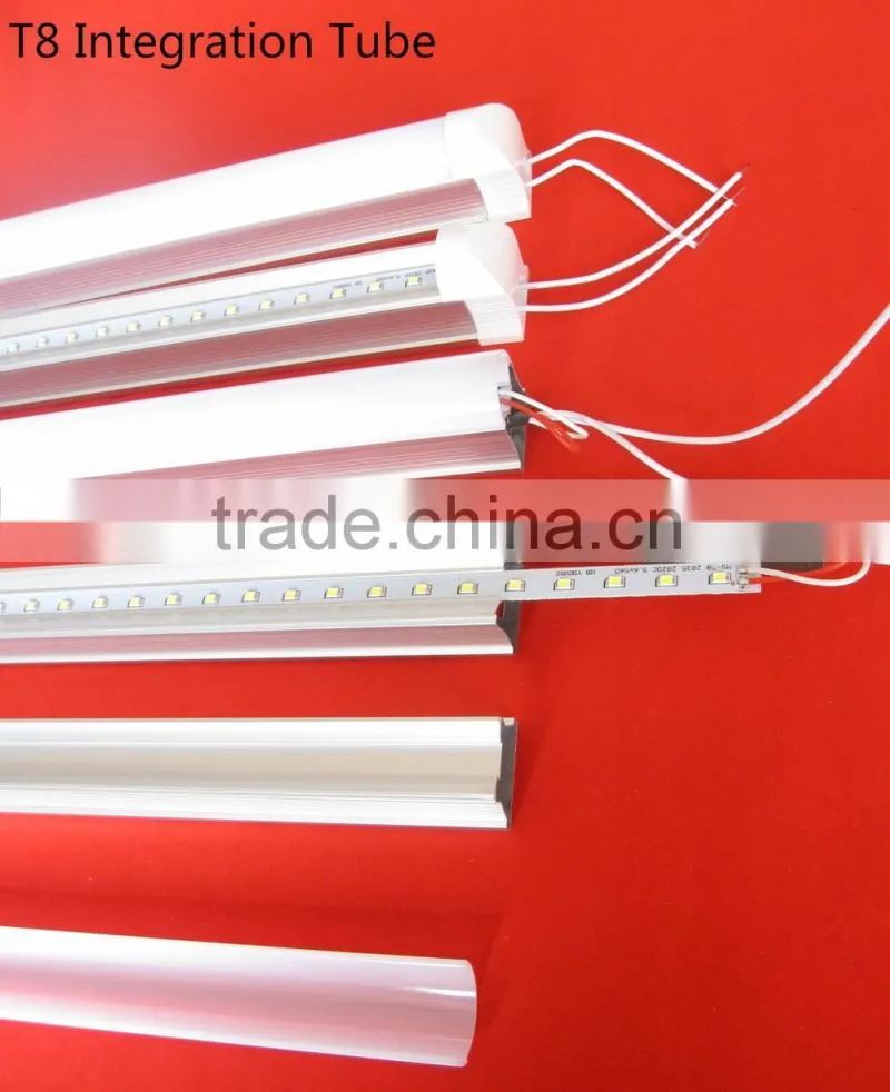 1200mm 18w 4ft T8 aluminum tube integration bracket led light tube