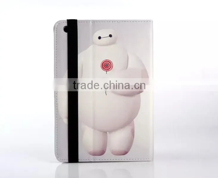 Baymax Leather Cover For iPad mini, For iPad Mini Cartoon Baymax Leather Cover