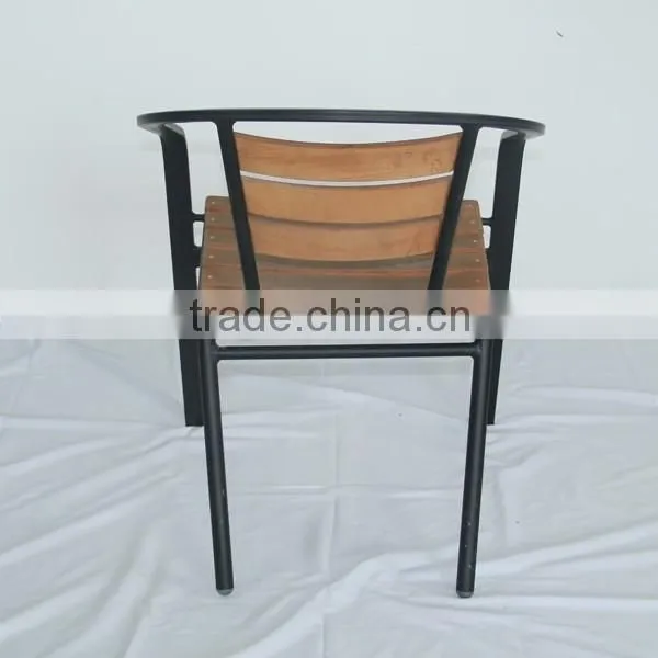 restaurant furniture ourdoor good quality relaxing wooden aluminum chair YC008