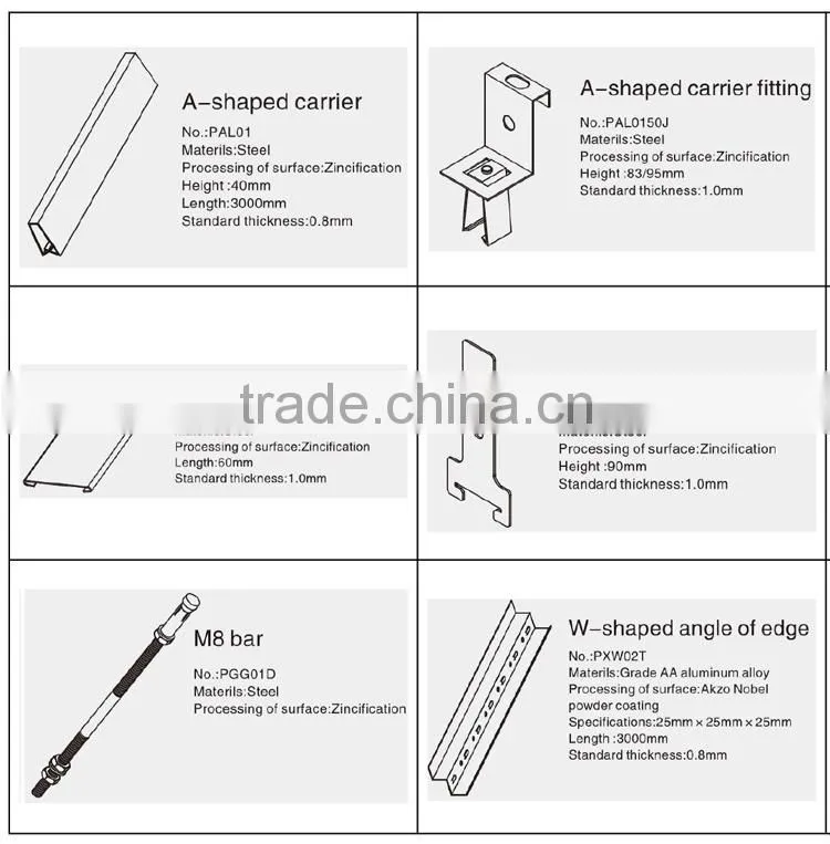 600 * 600mm Wood Grain Suspended Aluminum Ceiling Open Frame Ceiling Clip In Ceiling Tile