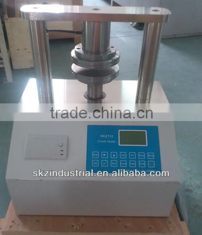 Paper tube compressive strength tester