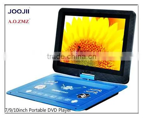 2015 NEW 9-16 inch portable dvd player with digital tv tuner