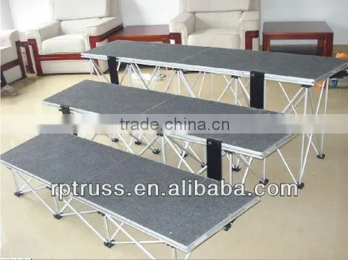 Aluminum smart stage, portable staging easy assemble stage
