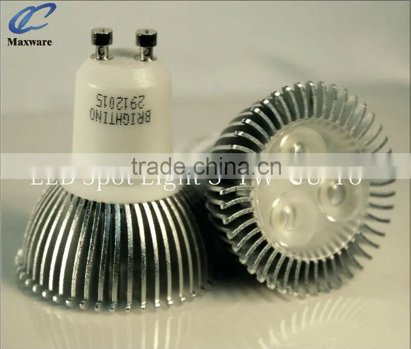 GU10led 3*1W wireless spot light Warm White BridgeLux 250lm 3W 30 degree