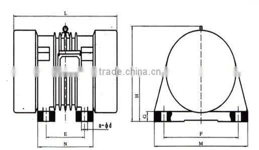Xinxiang Dahan YZO Series AC Electric Vibrating Motor for Continuous Process Plants