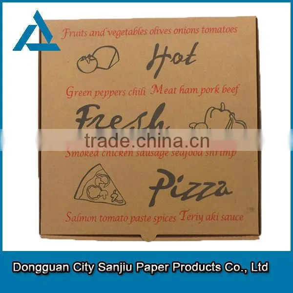customized printing large and small size stock pizza box pizza delivery box