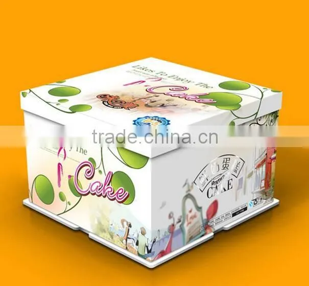 customzied printing birthday wedding and gift clear window cake box