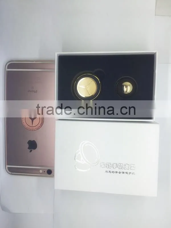 cheap china alibaba Gold 360 degree rotate Sticky Stand magnetic car phone mount