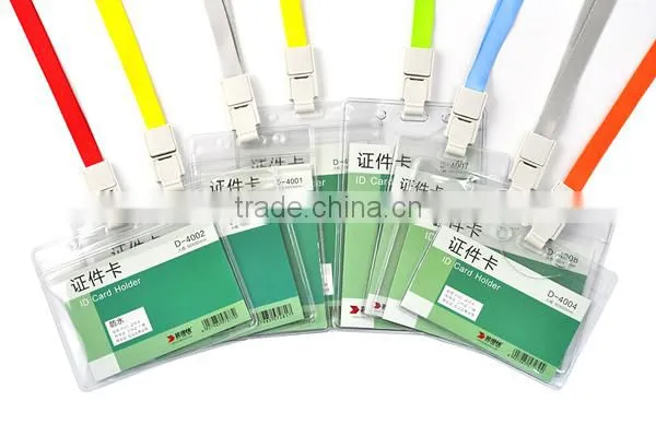 Clear PVC Badge Exhibition ID Card Case Holders