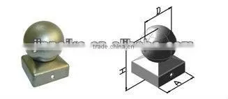 steel post cap,iron post cap,post cap with ball