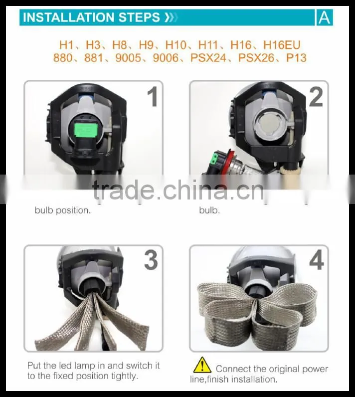 No Fan Design H4 LED Head Light 5G