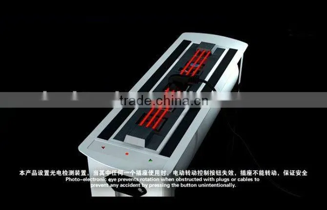 Motorized desktop socket with Photoelectric detector