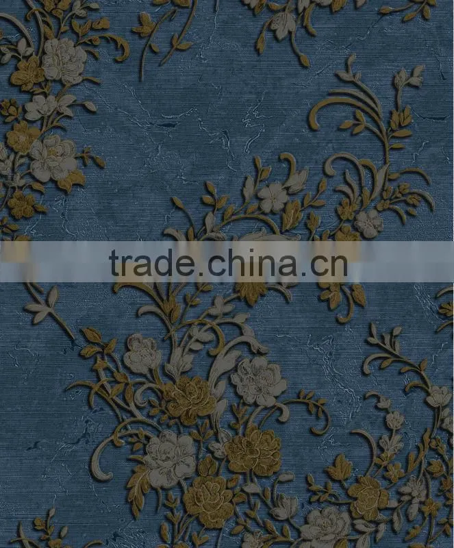SY081403 glitter wall paper doublue cup pvc wall paper
