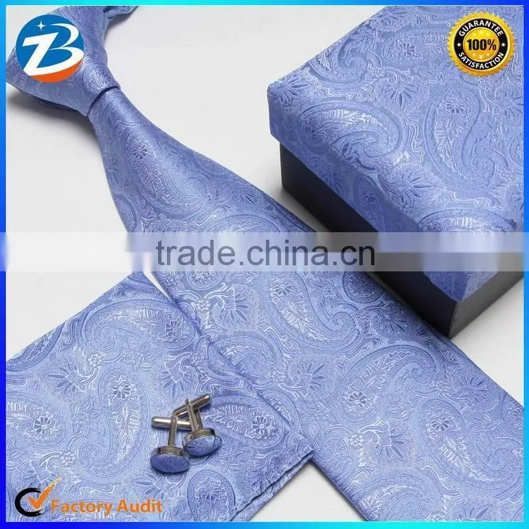 Classical Pasley Design Silk Ties Handkerchief Cufflinks Mens Gifts Sets