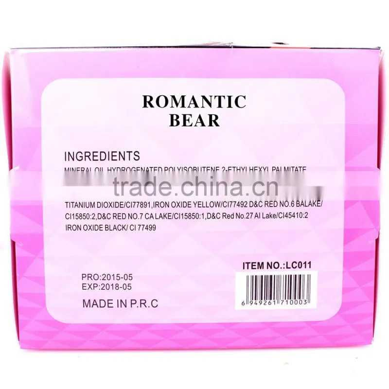 The Newest Romantic Bear long lasting 6 lip colors lipgloss peel off liquid matte lipstick