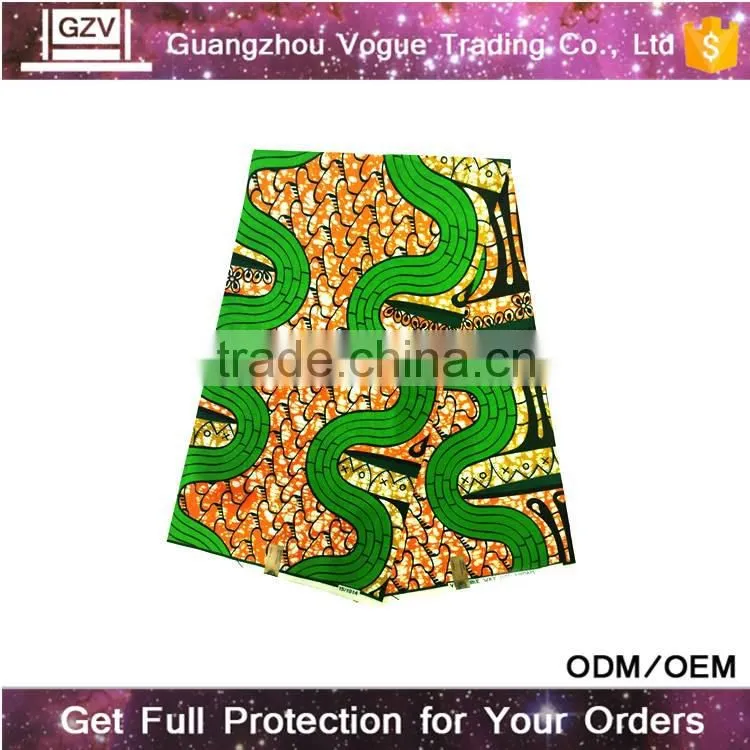 Online wholesale 100% cotton african real wax sanhe quality wax printing fabric