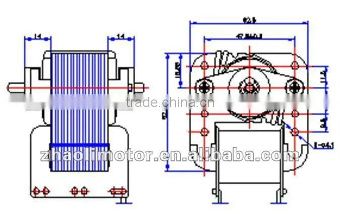 Nebulizer motor with pumpYJ62-45: sp motor, 230V, 50hz, CL.H