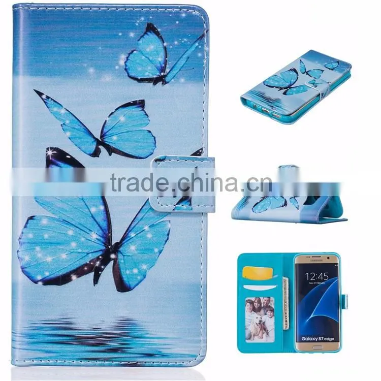 For samsung galaxy s6 edge leather stand wallet case , customize smart phone cover for samsung s6 edge plus