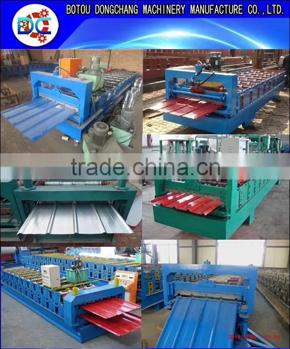 CNC Trapezoidal Profile Color Steel Roof Panel Single Cold Roll Forming Machine