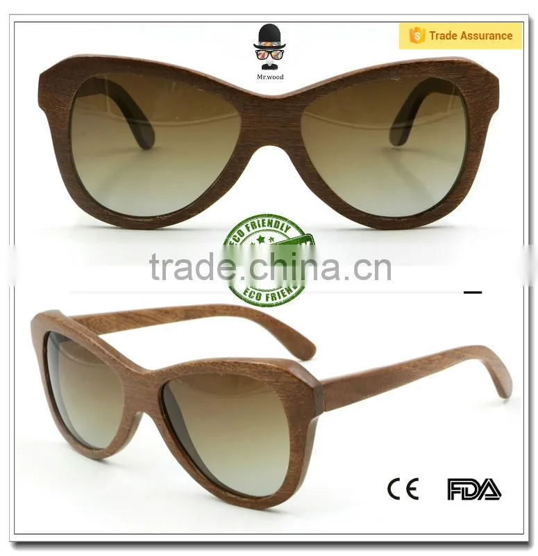 Polarized Genuine Bamboo Sunglasses/Wooden Sunglasses/Homex_FSC/BSCI/CE