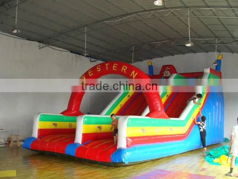 commercial cartoon inflatable slide