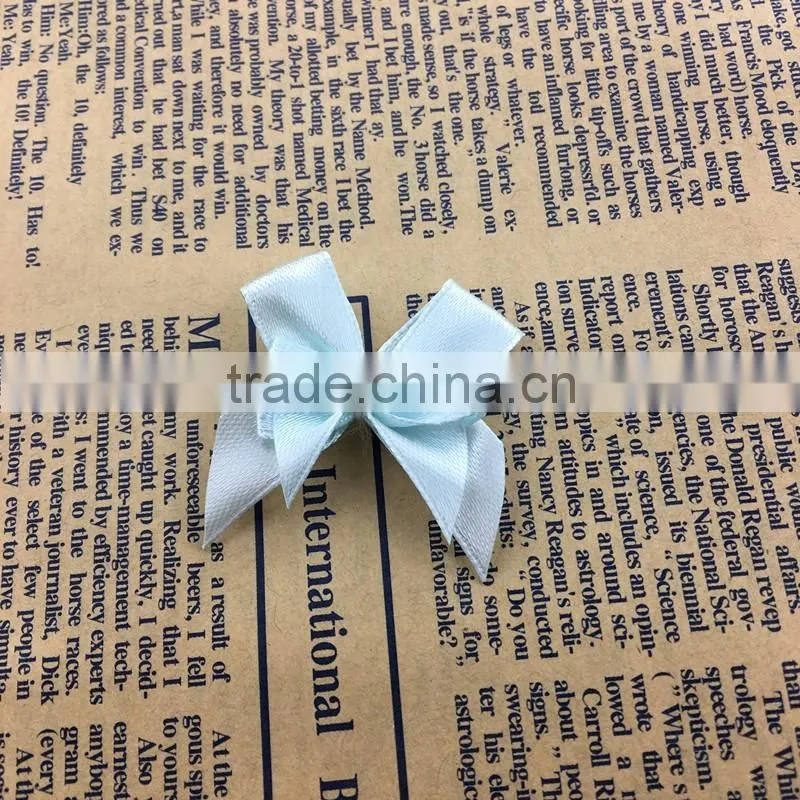 Handmade gift polyester satin ribbon bow , elastic ribbon bow for decorations
