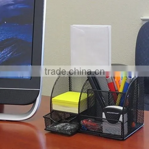 Multipurpose Metal Mesh Compartment Office Supply Caddy