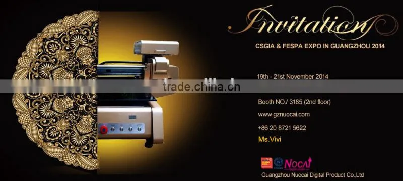 Pequena/A1 Format Glass Digital UV Printer NC-UV0612/Impresora digital UV por Vidrio/Imprimante UV numerique pour verre