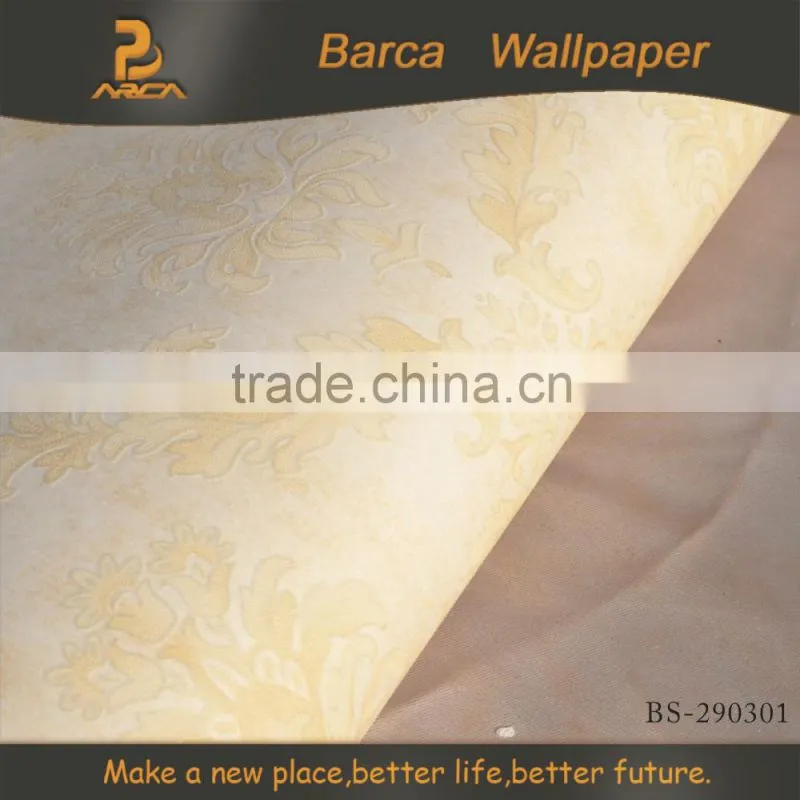 Pretty glitter 3D design style non-woven wallpaper