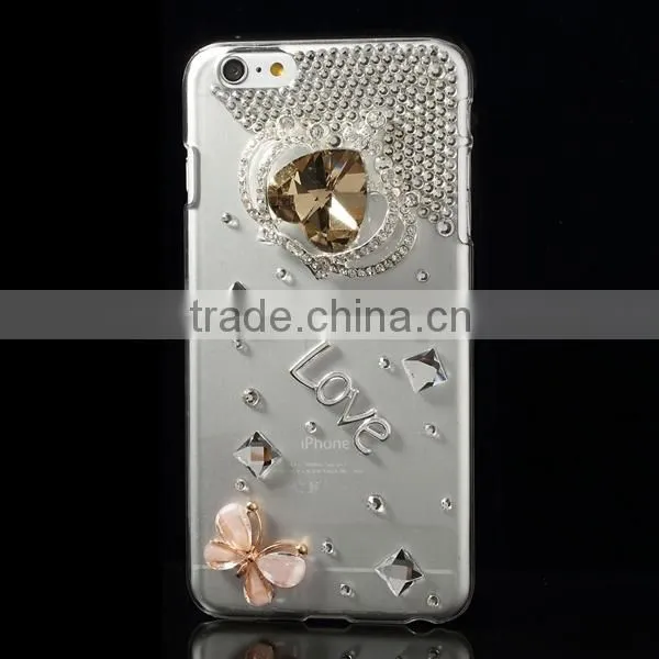 Luxury Crystal Diamond Rhinestone Bling Hard Cover Case For Apple iPhone 6 plus
