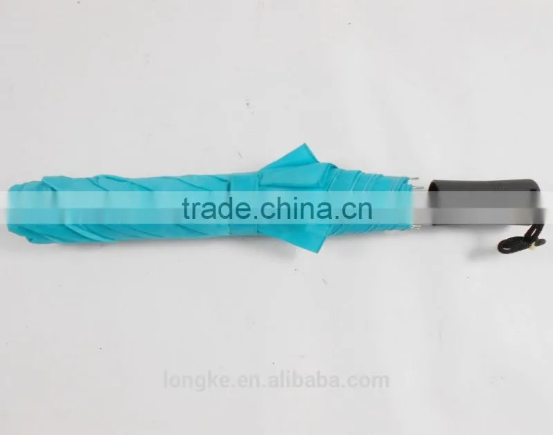 sky-blue folding umbrella 2 fold bright color rain umbrella
