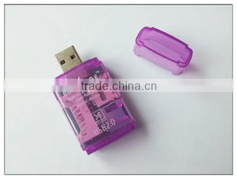 OEM USB 2.0 Multi Slot Memory Card Reader for SD/Mini SD/Microsd/minisd/TF/M2/MS(OS-CR128)
