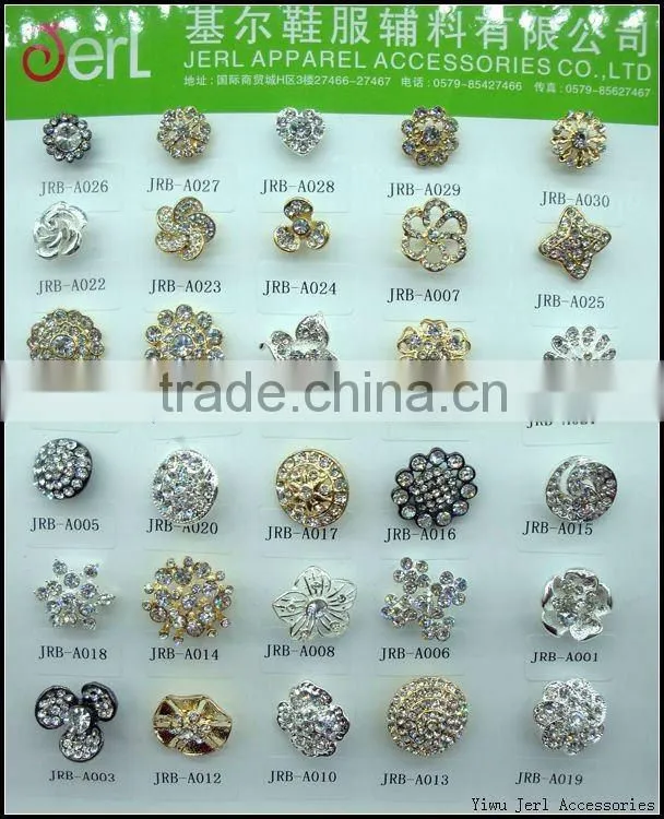 shinning heart shape crystal decorative button/button rhinestone