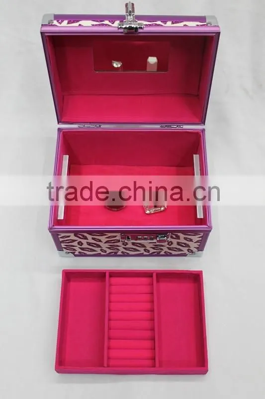 high quality acrylic cosmetic storage box with code lock