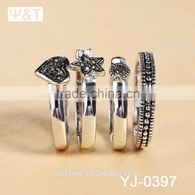 Jingli Jewelry Fashion Design S925 Sterling Silver Ring Set (YJ-397)