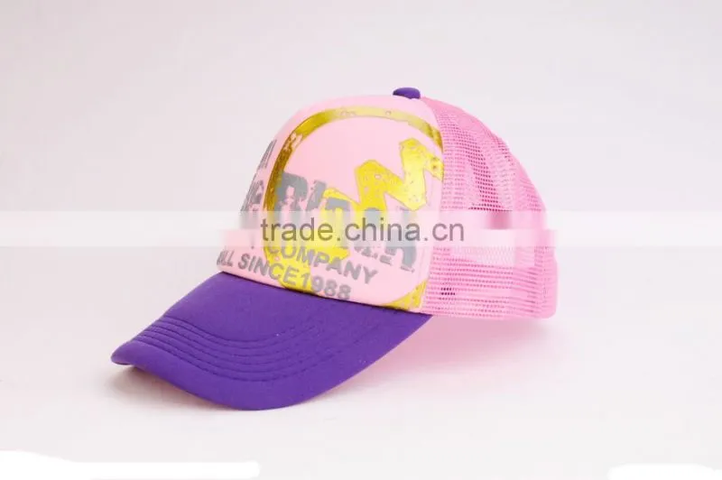 2016 fashion 5-panel foam mesh trucker mesh cap