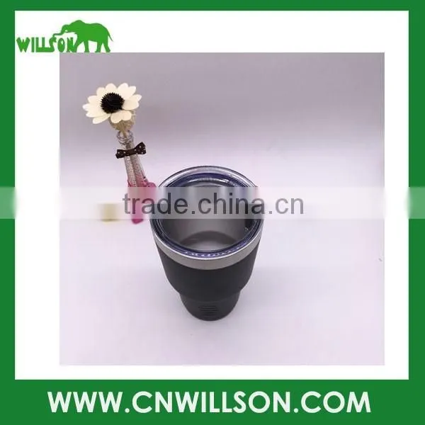 30Oz 20Oz Double Wall Vacuum Insulated Stainless Steel Tumbler With Sliding Lid