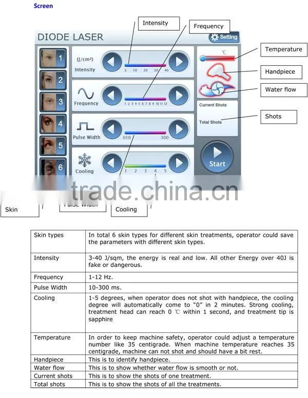 808nm diode lase hair removal beauty equipment